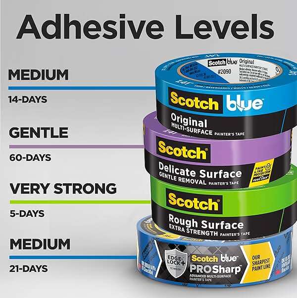 ScotchBlue Original Multi-Surface Painter's Tape, 0.94 Inches x 60 Yards, 12 Rolls, Blue, Paint Tape Protects Surfaces and Removes Easily, Multi-Surface Painting Tape for Indoor and Outdoor Use - Image 6