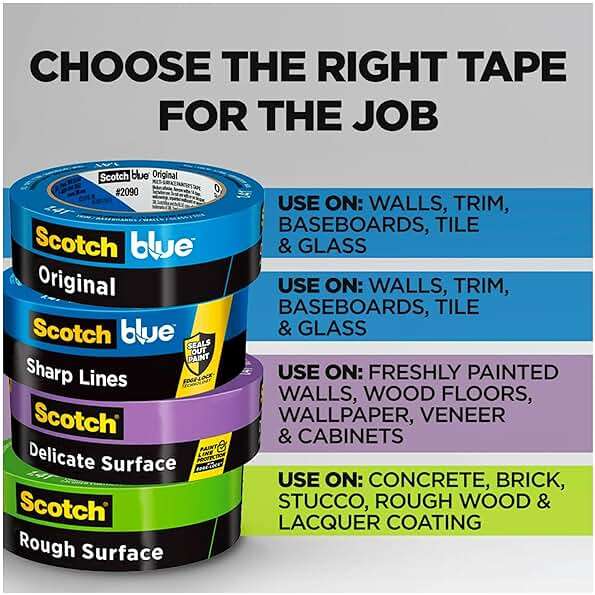 ScotchBlue Original Multi-Surface Painter's Tape, 0.94 Inches x 60 Yards, 12 Rolls, Blue, Paint Tape Protects Surfaces and Removes Easily, Multi-Surface Painting Tape for Indoor and Outdoor Use - Image 10