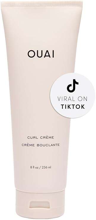 OUAI Curl Cream - Curl Defining Cream with Chia & Linseed Oil - Enhances Definition, Hydration & Shine - Tames Frizz & Protects from Humidity - Silicone-Free Curly Hair Products for Women (8 oz) - Image 1