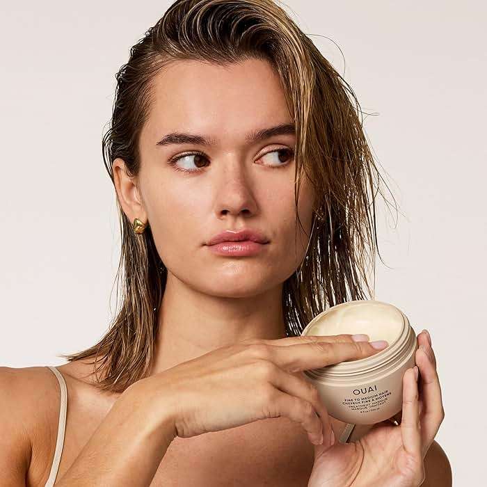 OUAI Fine to Medium Hair Treatment Mask - Lightweight Deep Conditioning Hair Mask with Shea Butter, Keratin & Panthenol - Helps Hydrate, Fight Frizz, Strengthen & Repair Damage (8 oz) - Image 5