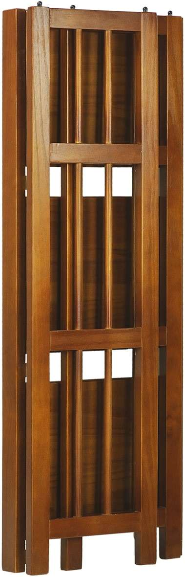 3-Shelf Folding Bookcase 14" Wide-Honey Oak - Image 6