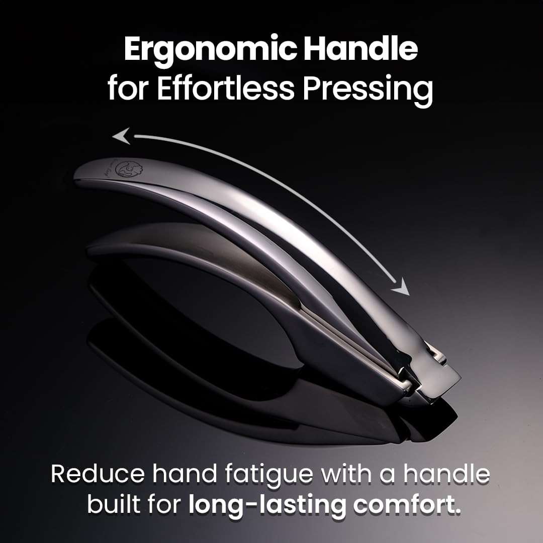 Lifetime Replacement Garlic Press Stainless Steel No Need to Peel, Detachable Handle for Fine Mincing-Premium Garlic Mincer Tool, Rust-Proof, Easy to Clean, Dishwasher Safe Garlic Crusher - Image 5