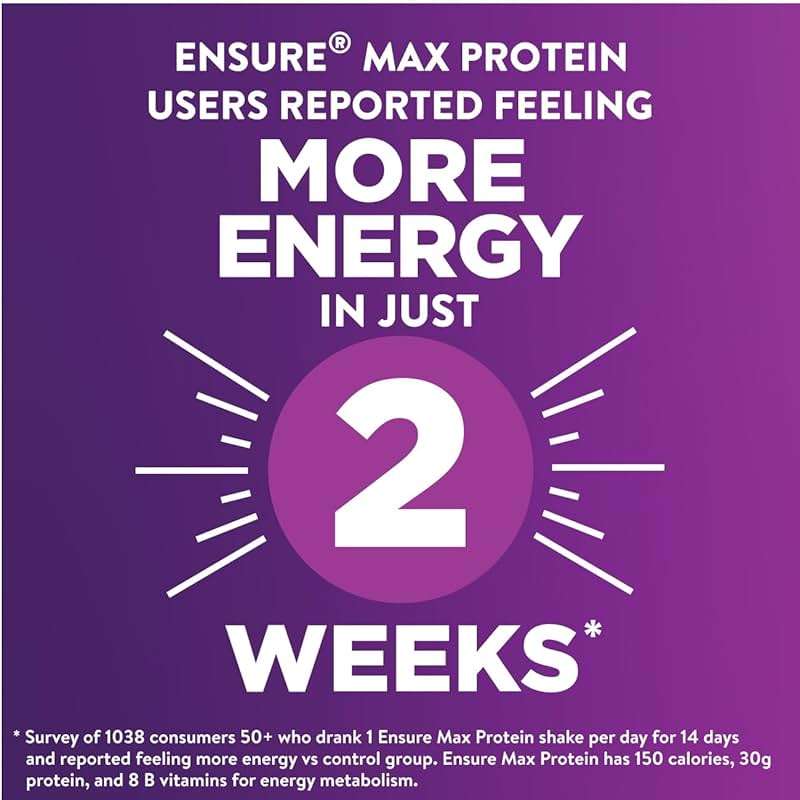 Ensure Max Protein Shake | Creamy Strawberry | Ready to Drink | 30g Protein for Muscle Health | 1g Sugar, 4g Fiber | 11 fl oz Bottle, 12 Pack - Image 4