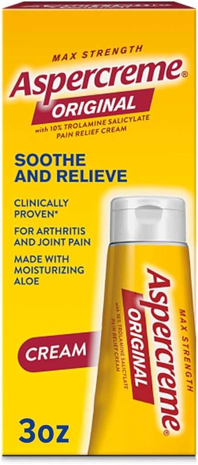 Aspercreme Original Pain Relief Cream for Arthritis, Joint & Muscle Pain, Non-Greasy Topical Analgesic with Moisturizing Aloe & Max-Strength 10% Trolamine Salicylate, 3 oz. - Image 1