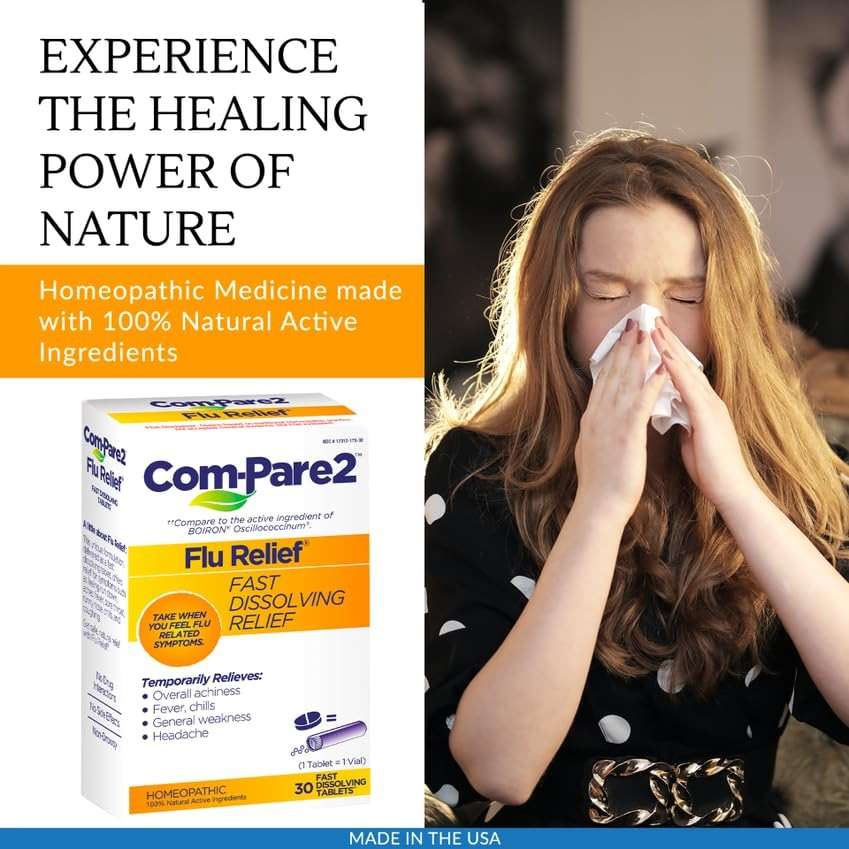 Com-Pare2 Flu Relief 30ct for Cold and Flu Symptoms - Image 2