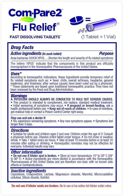 Com-Pare2 Flu Relief 30ct for Cold and Flu Symptoms - Image 8