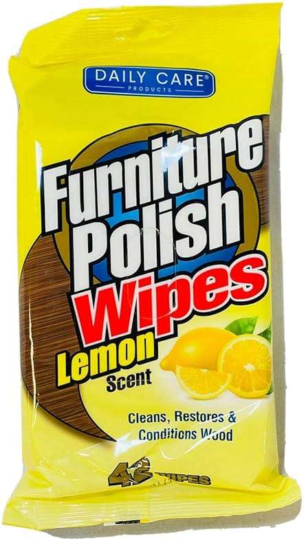 4 Pack - 42 Ct Lemon Scent Wood Furniture Polish Wipes Duster Cleaner - Dust & Shine - Image 2