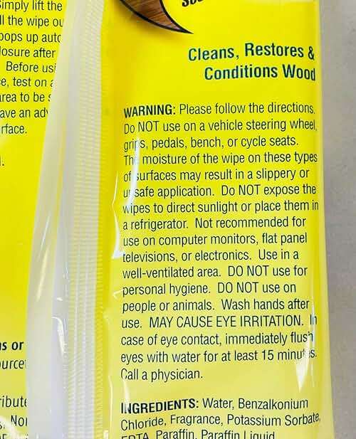 4 Pack - 42 Ct Lemon Scent Wood Furniture Polish Wipes Duster Cleaner - Dust & Shine - Image 4