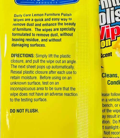 4 Pack - 42 Ct Lemon Scent Wood Furniture Polish Wipes Duster Cleaner - Dust & Shine - Image 6