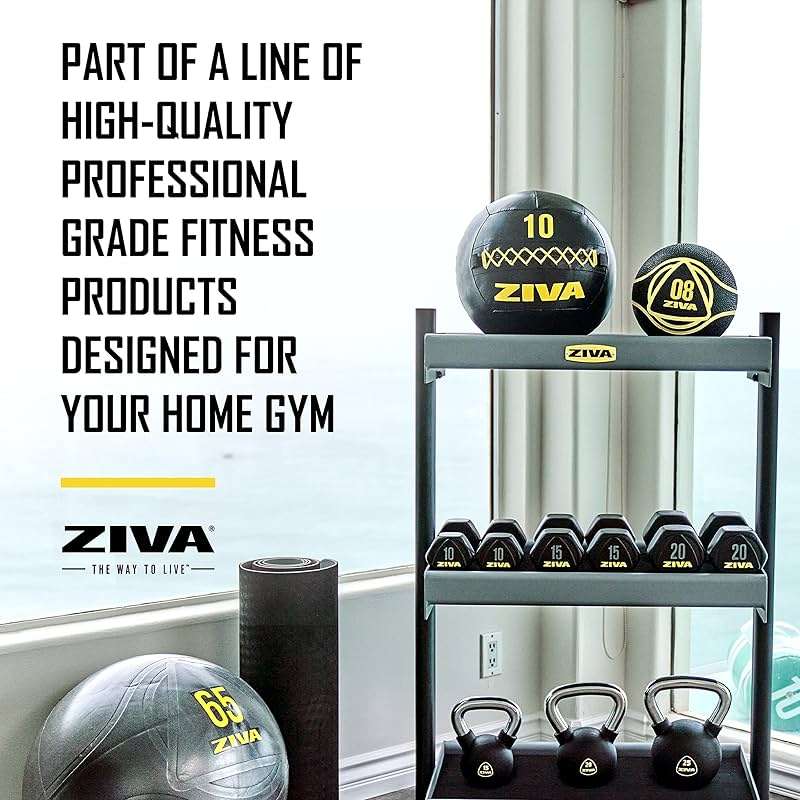 ZIVA Soft Wall Ball – Highly Durable Weighted Exercise Medicine Slam Ball for Strength and Conditioning Workout - Multiple Color, Weight Available - Image 8