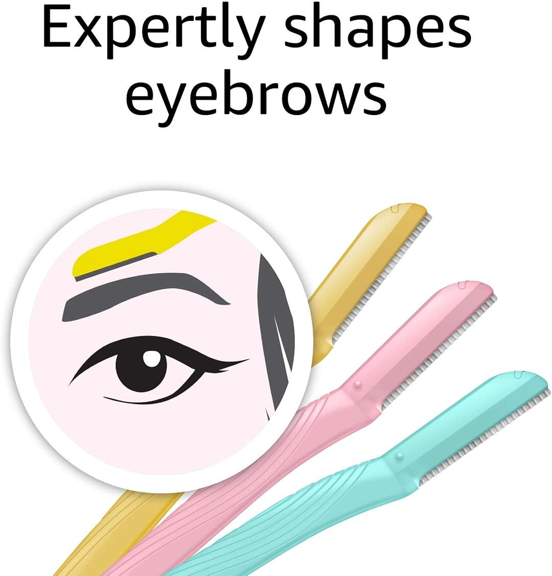 Amazon Basics Dermaplane Razor, Peach Fuzz Remover, Face Shaver for Women, Eyebrow Trimmer and Shaper, Facial Hair Removal, Exfoliating Tool with Blade Cover, Multicolor, 9 Count - Image 7