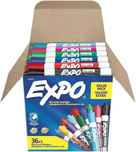 EXPO Dry Erase Markers, Low Odor Ink, Assorted Fashion Colors, Chisel Tip, 36 Count - Easily Erases, Ideal for Classroom, Home, Office, Back to School, Teacher Supplies - Image 4