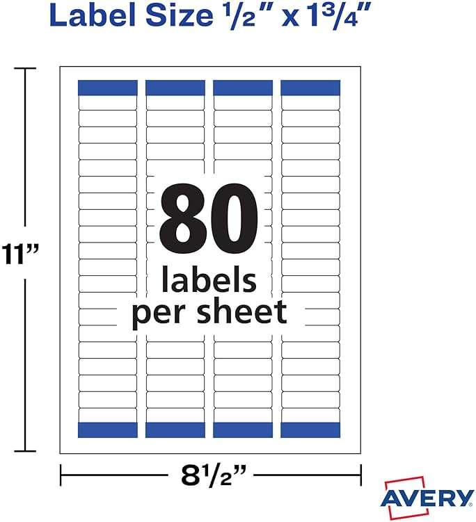 Avery Printable Easy Peel Return Address Labels, 0.5" x 1.75", Sure Feed, 2 Pack, 4000 Labels Total (5637) - Image 3
