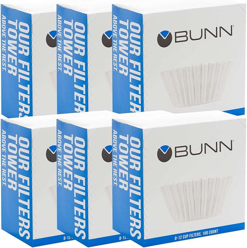 BUNN 8-12 Cup Coffee Filters, 6 each, 100ct - Image 1