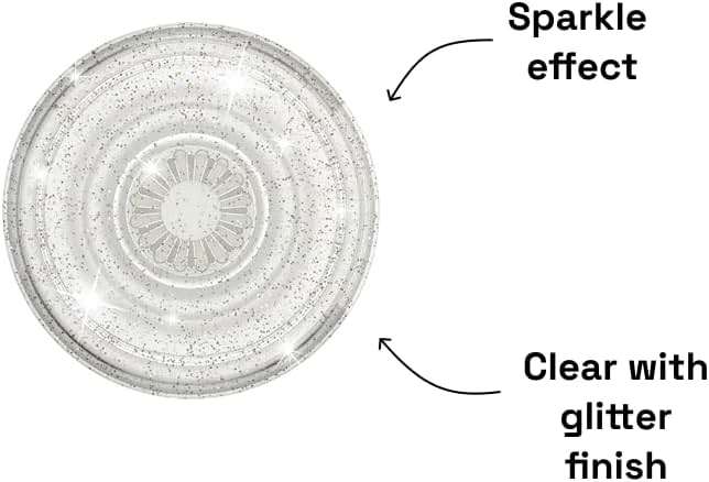 PopSockets Adhesive Phone Grip, Holder, Phone Stand, Glitter - Clear Glitter Silver - Image 4