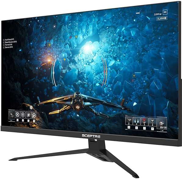 Sceptre 27-inch FHD 1080p IPS Gaming LED Monitor up to 165Hz 144Hz 1ms DisplayPort HDMI, FreeSync FPS RTS Build-in Speakers Gunmetal Black 2022 (E275B-FPT165) - Image 5