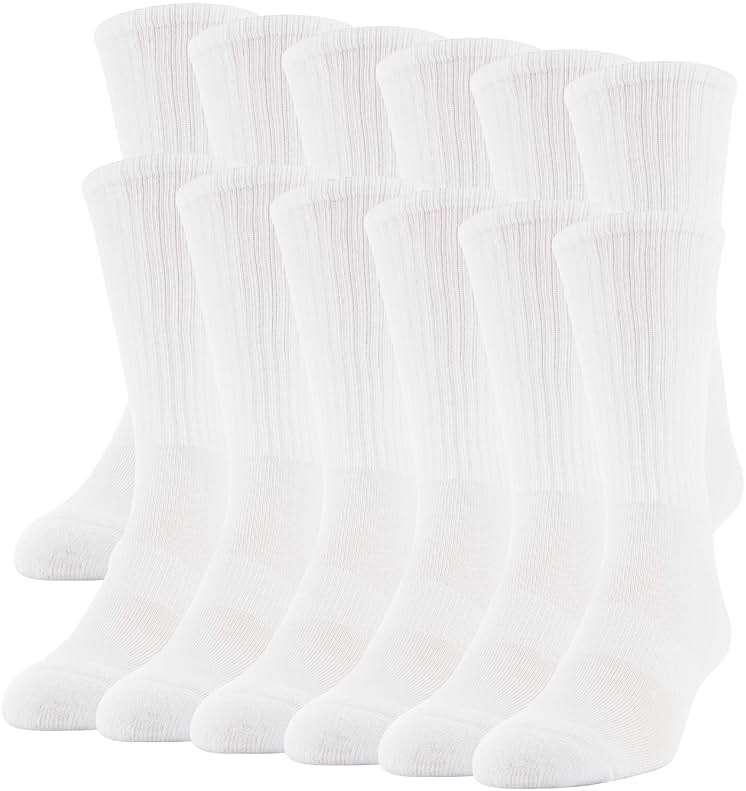 Gildan Men's Performance Crew Socks, 12 Pairs - Image 1