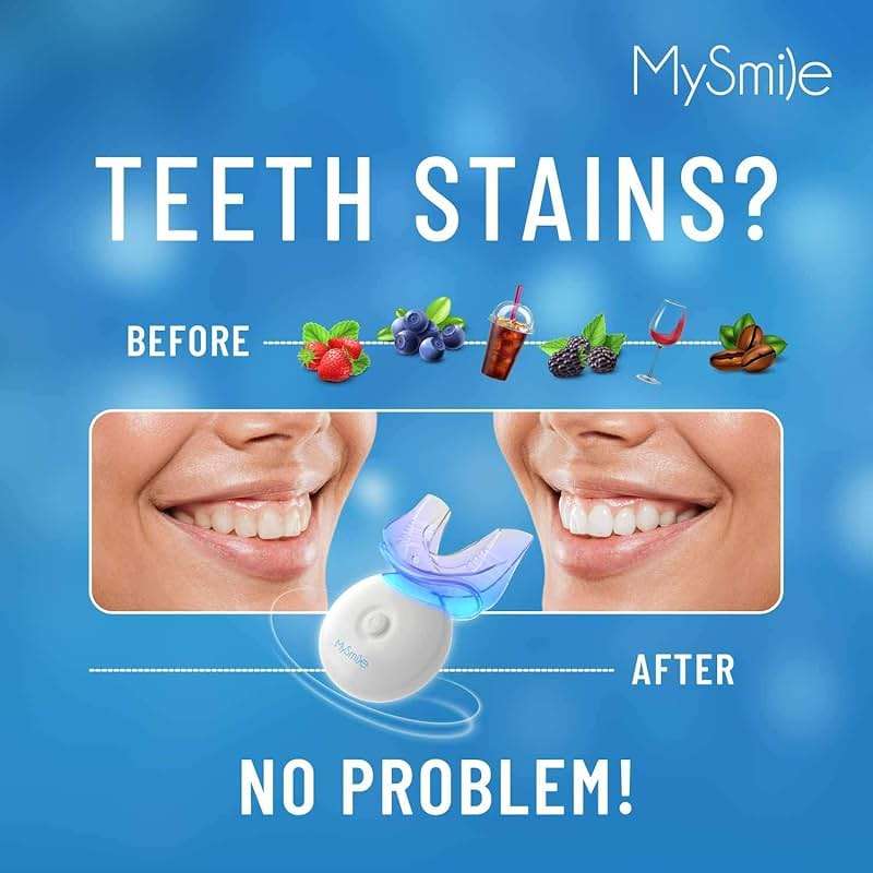 MySmile Teeth Whitening Kit with LED Light, 10 Min Non-Sensitive Whitener - Image 3