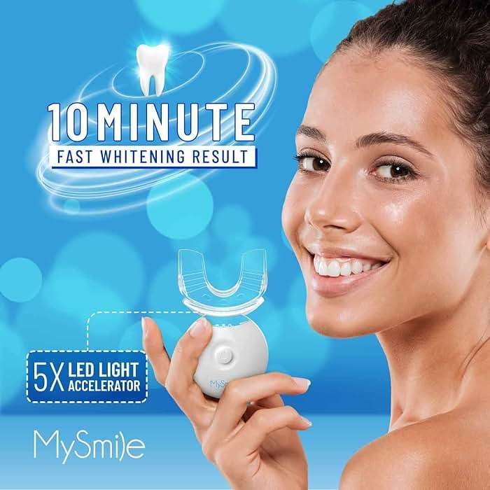 MySmile Teeth Whitening Kit with LED Light, 10 Min Non-Sensitive Whitener - Image 4