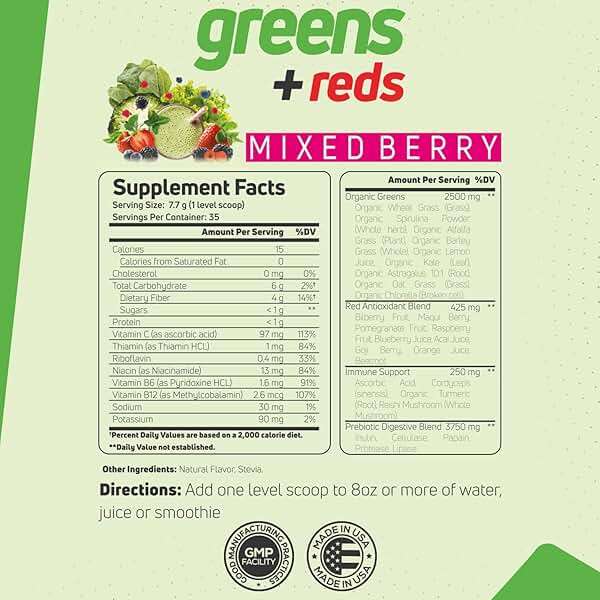 Forzagen Vegan Greens & Reds Superfood Powder - Organic Super Greens Powder | Premium Veggie Powder Supplement | 35 Servings Reds and Greens Superfood Powder - Image 3