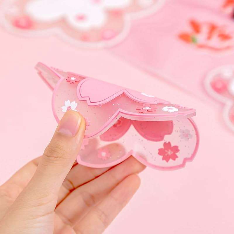 Sakura Coffee Cup Mat Kawaii Coaster 2PCS Cute Cherry Blossom PVC Home Tea Mug Pink Flower Pattern Anti-Skid Pot Bowl Pad Placemat for Desk Drink Table Decor Kawaii Accessories (Small) - Image 2