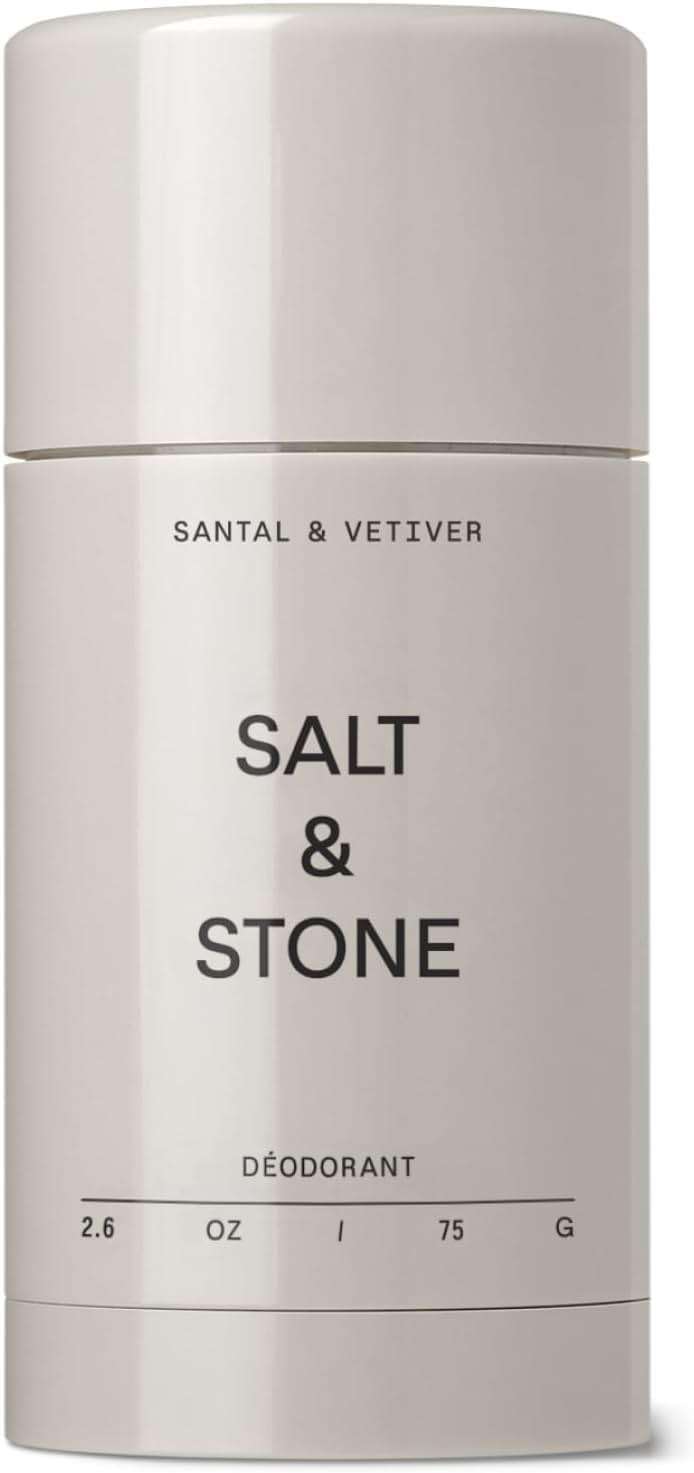 Salt & Stone Aluminum Free Deodorant | Extra Strength 48 Hour Protection for Women & Men | Made with Seaweed Extracts, Niacinamide & Prebiotics | Santal & Vetiver - Image 1