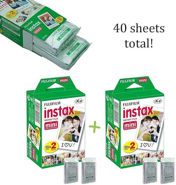 Fujifilm Instax Mini 12 Instant Camera Lilac Purple + Fuji Film Value Pack (40 Sheets) + Shutter Accessories Bundle, Incl. Compatible Carrying Case, Quicksand Beads Photo Album 64 Pockets - Image 2