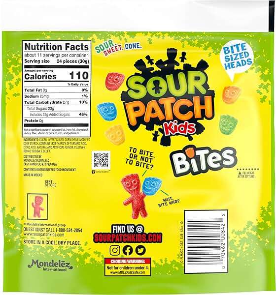 SOUR PATCH KIDS Bites Soft & Chewy Gummy Candy, 12 oz - Image 12