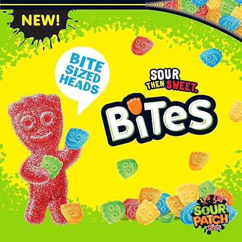 SOUR PATCH KIDS Bites Soft & Chewy Gummy Candy, 12 oz - Image 4