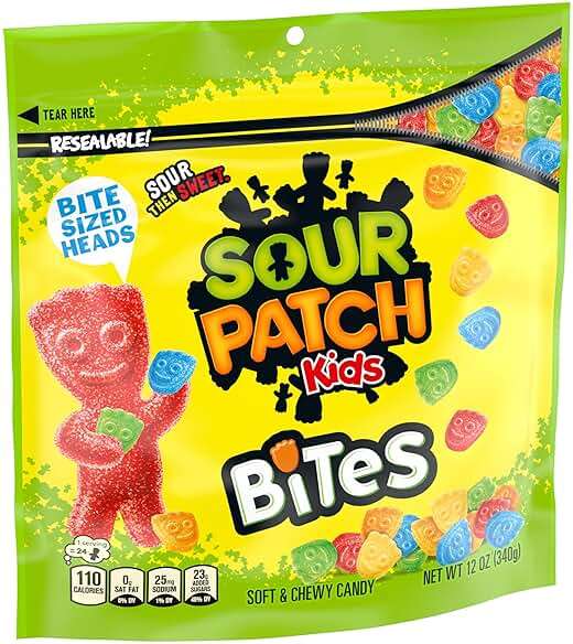 SOUR PATCH KIDS Bites Soft & Chewy Gummy Candy, 12 oz - Image 10