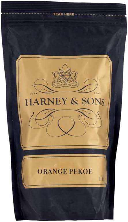 Harney & Sons Orange Pekoe Loose Leaf Black Tea – Ceylon & India Blend, Caffeinated, 16 oz Bag - Image 2