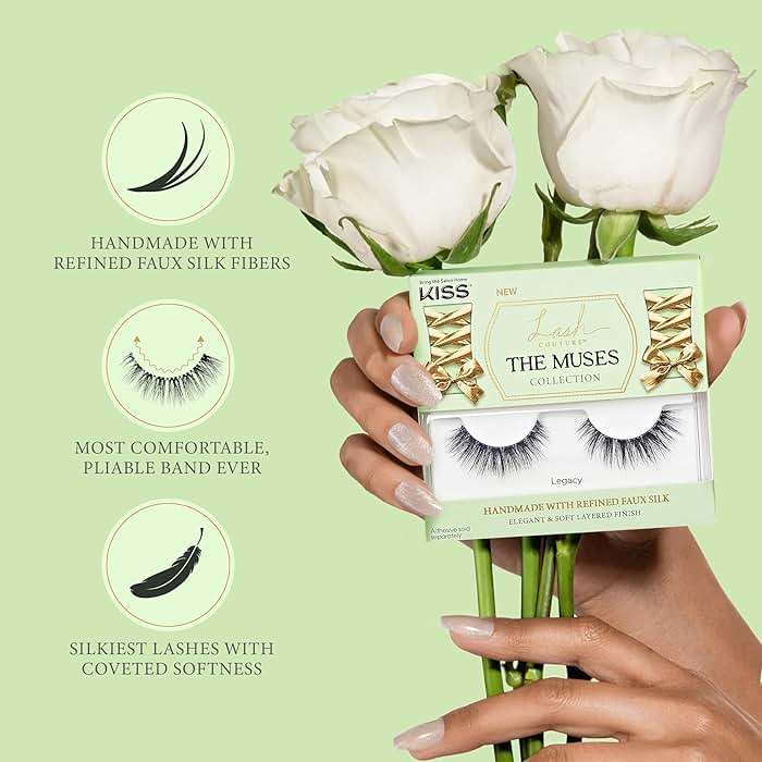 Kiss The Muses, False Eyelashes, 'Legacy', 12mm, Includes 1 Pair, Easy to Apply, Reusable Lash Clusters - Image 4