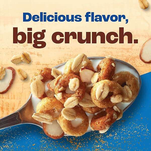 Cheerios Oat Crunch Almond Breakfast Cereal, Made with Whole Grain, Large Size, 18.2 oz - Image 5