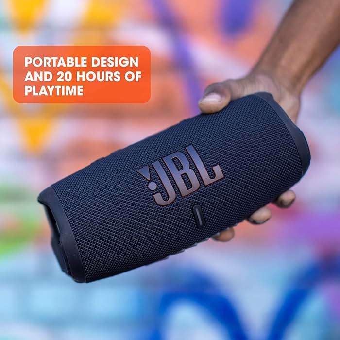JBL CHARGE 5 - Portable Waterproof (IP67) Bluetooth Speaker with Powerbank USB Charge out, 20 hours playtime, JBL Partyboost (Black) - Image 5