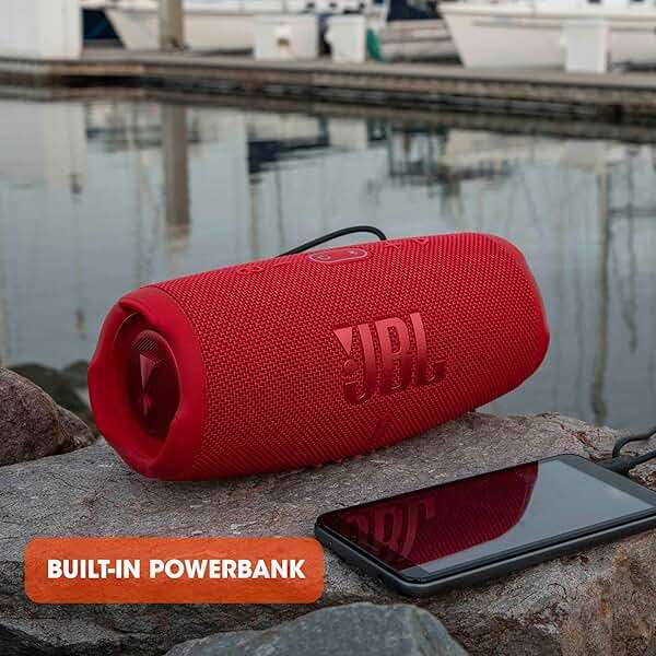JBL CHARGE 5 - Portable Waterproof (IP67) Bluetooth Speaker with Powerbank USB Charge out, 20 hours playtime, JBL Partyboost (Black) - Image 7