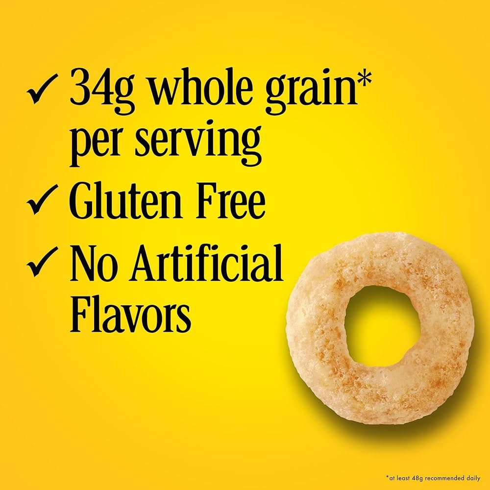 Cheerios, Heart Healthy Gluten Free Breakfast Cereal, Family Size, 18 oz - Image 6