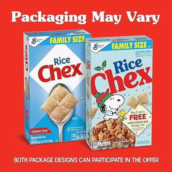 Rice Chex Gluten Free Breakfast Cereal, Homemade Chex Mix Ingredient, Family Size, 18 oz - Image 4
