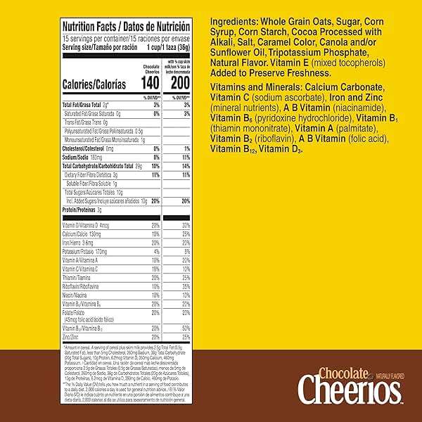 Chocolate Cheerios, Heart Healthy Gluten Free Breakfast Cereal, Made with Whole Grain Oats, Family Size, 19.2 oz - Image 2