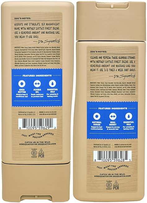 Dr. Squatch Men's Natural Shampoo and Conditioner Set – Sulfate & Paraben Free Natural Shampoo and Conditioner for Men – Scalp Nourishing Formula – Fresh Falls (11 fl oz, 2-Pack) - Image 3
