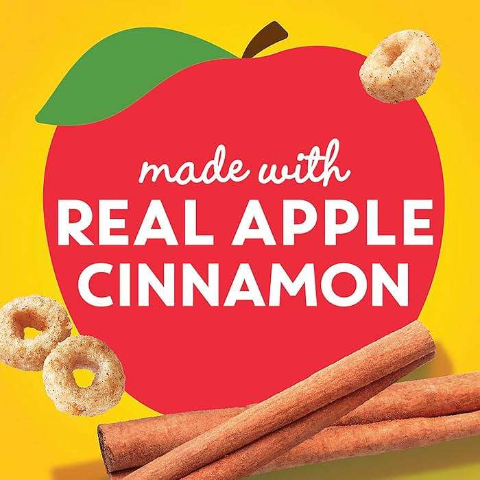 Apple Cinnamon Cheerios, Heart Healthy Gluten Free Cereal, Made with Whole Grain Oats, Family Size, 19 oz - Image 3