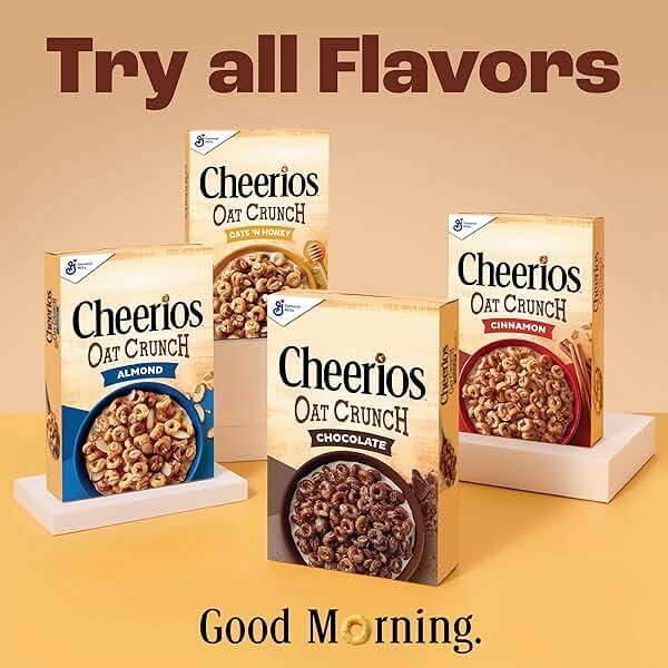 Cheerios Oat Crunch Cinnamon Breakfast Cereal, Made with Whole Grain, Family Size, 24 oz - Image 7