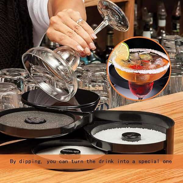 1 Pack 3 Tier Bar Glass Rimmer for Margarita and Cocktail, Bartender Tool,Salt Box Spice Container - Image 5