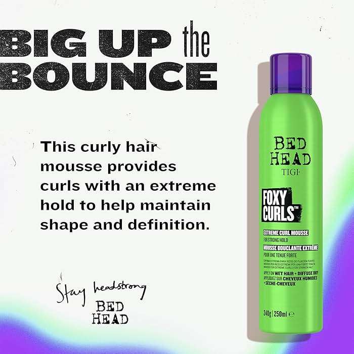 Bed Head by TIGI Foxy Curls Extreme Curl Mousse, Curl-Defining and Anti-Frizz Styling Mousse for Strong Hold, 8.4 oz - Image 3