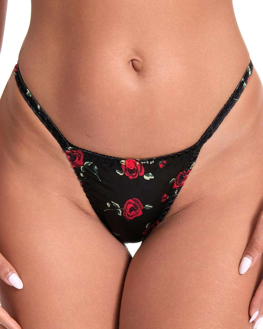 Satini Women's Tanga Bikini Briefs Satin Panties - Image 1