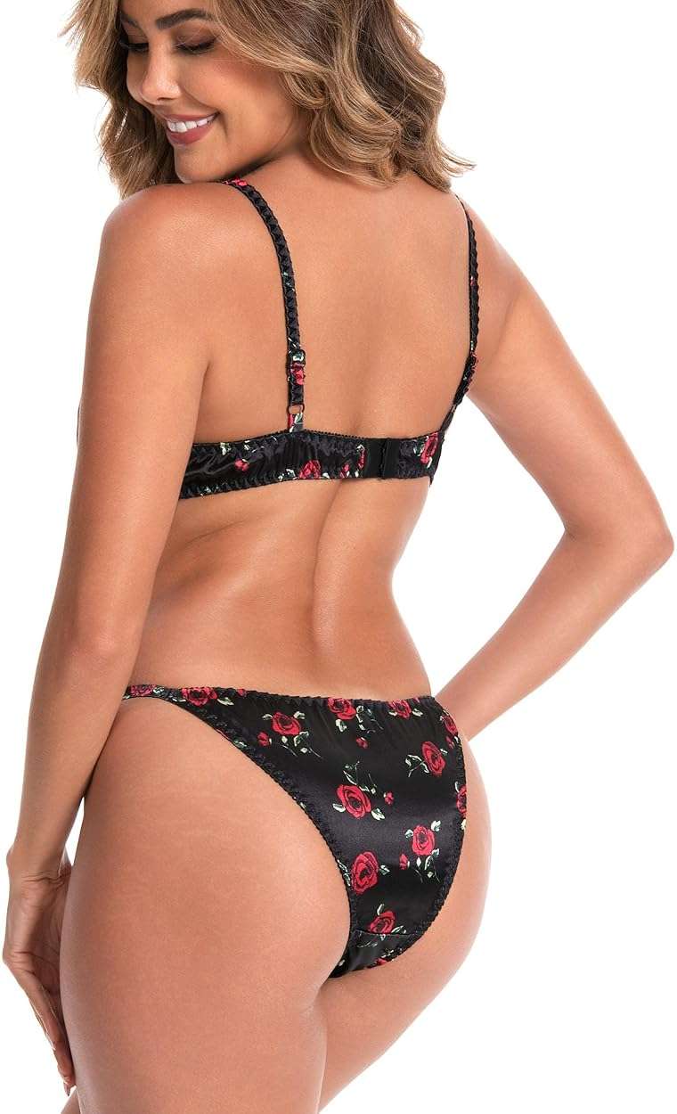 Satini Women's Tanga Bikini Briefs Satin Panties - Image 8
