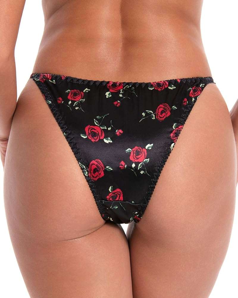Satini Women's Tanga Bikini Briefs Satin Panties - Image 9