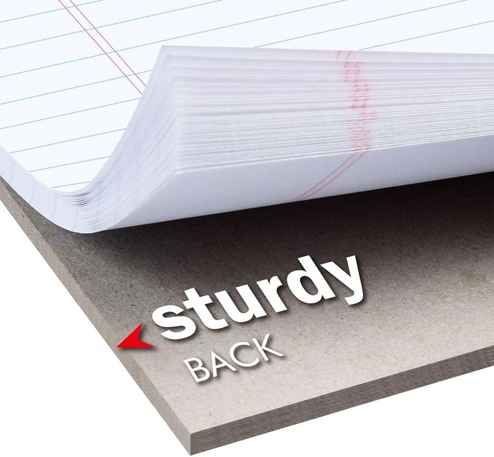 KAISA note pads Colored Legal Pad Writing Pads 8.5x11 inch, Wide Ruled, 40 Sheets/Pad, 20lb Colored Paper, Perforated Writing Pad with Sturdy Back (4 Pads), KSU-5972 - Image 6