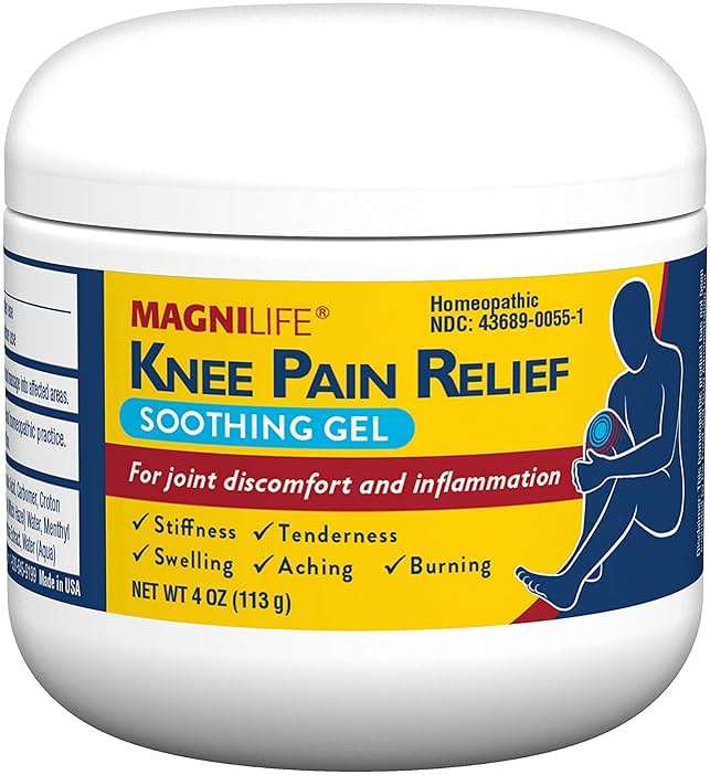 MagniLife Knee Pain Relief Gel (4 oz), Arnica-Based Gel for Joint Pain, Knee Stiffness & Swelling, Non-Greasy, No Staining, Massage-in Formula for Daily Knee Support & Comfort - Image 3