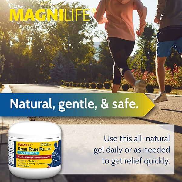MagniLife Knee Pain Relief Gel (4 oz), Arnica-Based Gel for Joint Pain, Knee Stiffness & Swelling, Non-Greasy, No Staining, Massage-in Formula for Daily Knee Support & Comfort - Image 4