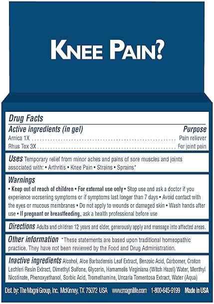 MagniLife Knee Pain Relief Gel (4 oz), Arnica-Based Gel for Joint Pain, Knee Stiffness & Swelling, Non-Greasy, No Staining, Massage-in Formula for Daily Knee Support & Comfort - Image 5